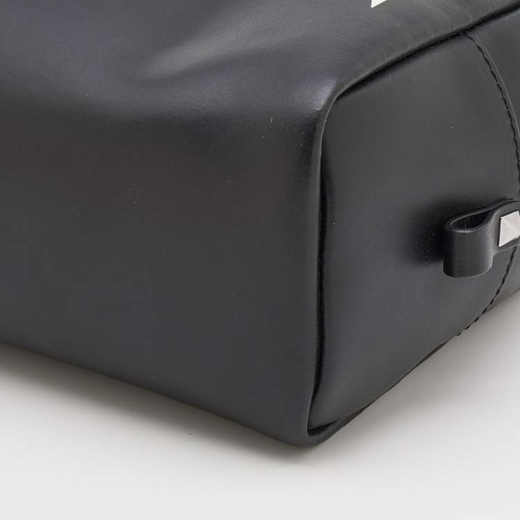 Pre Owned Valentino Black Leather VLTN Clutch