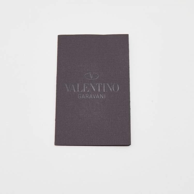 Pre Owned Valentino Black Leather VLTN Clutch