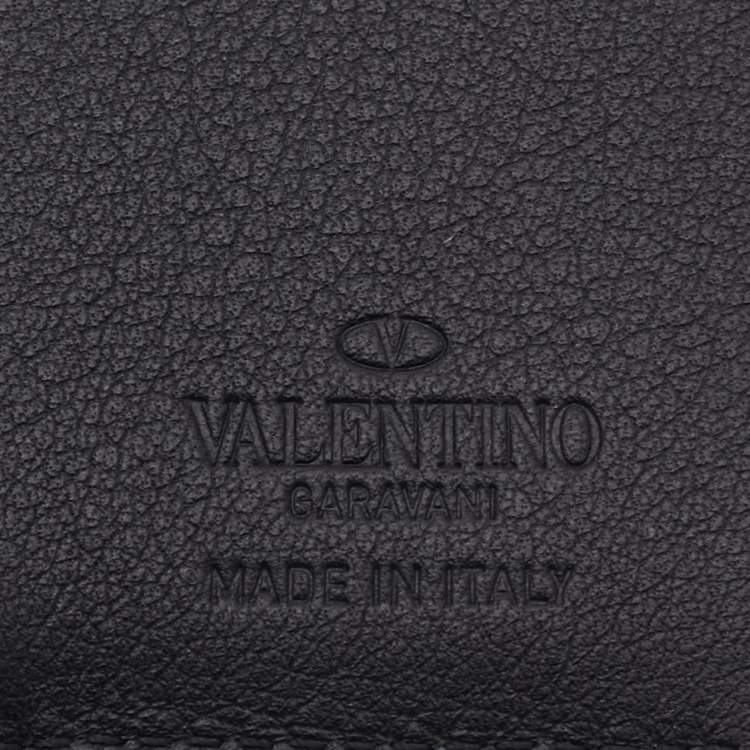 Pre Owned Valentino Blue Leather VLogo Card Case