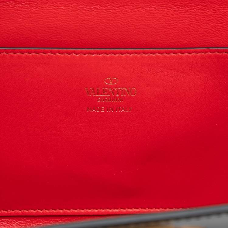 Pre Owned Valentino Black Leather Rockstud Alcove Crossbody Bag
