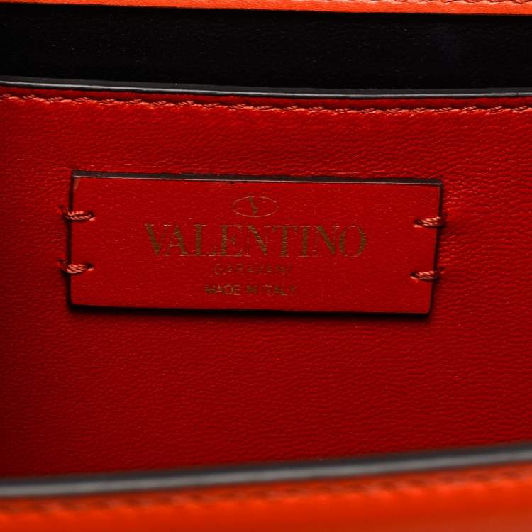 Pre Owned Valentino Orange Leather Small VSling Shoulder Bag