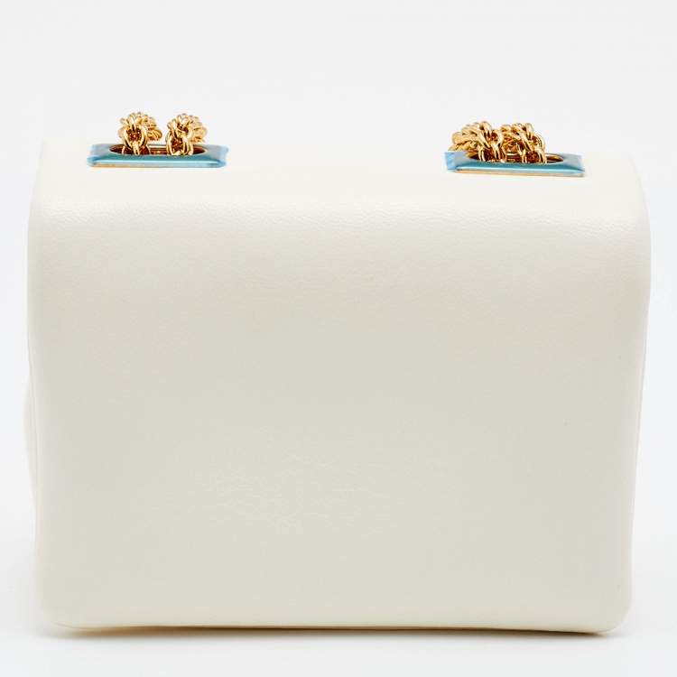Pre Owned Valentino Ivory Leather Micro One Stud Crossbody Bag