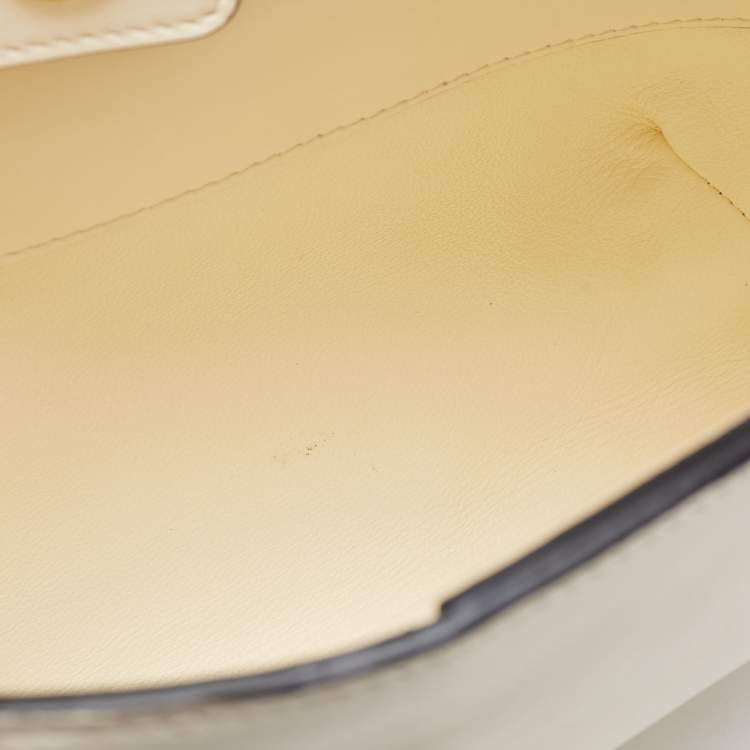 Pre Owned Valentino Off-White Leather 04 Rouches Edition Atelier Hobo