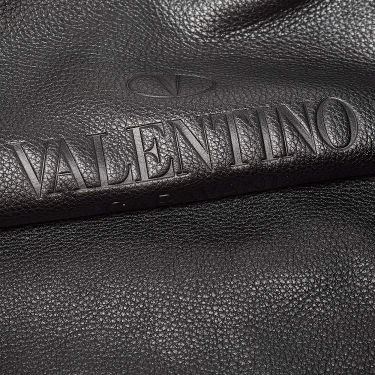 Pre Owned Valentino Brown/Black Leather Identity Reversible Tote