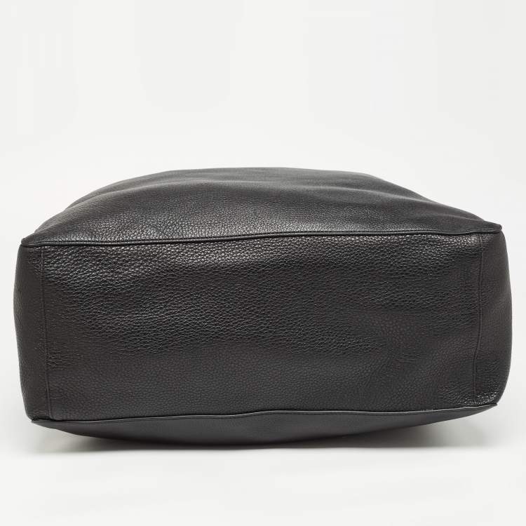 Pre Owned Valentino Brown/Black Leather Identity Reversible Tote