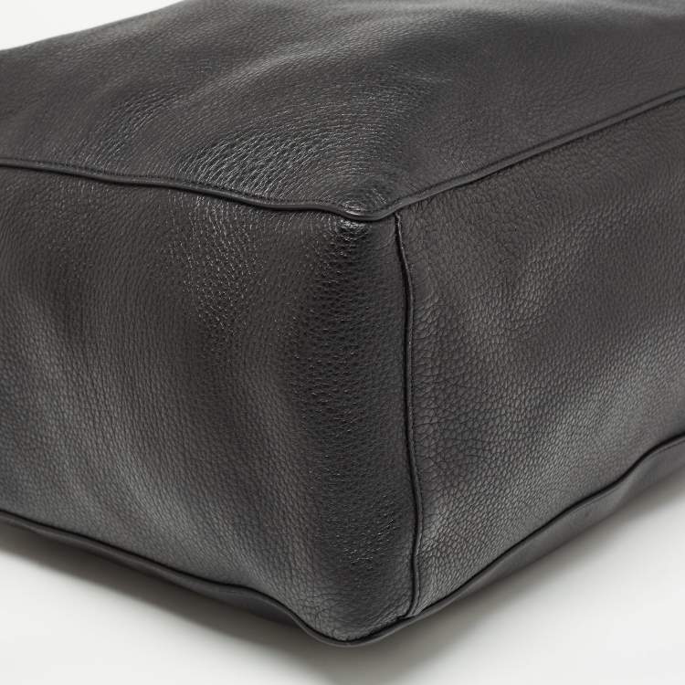 Pre Owned Valentino Brown/Black Leather Identity Reversible Tote