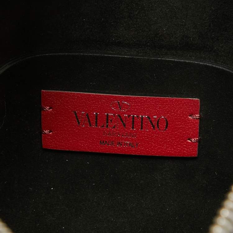 Pre Owned Valentino Black Leather Small VLTN Hobo