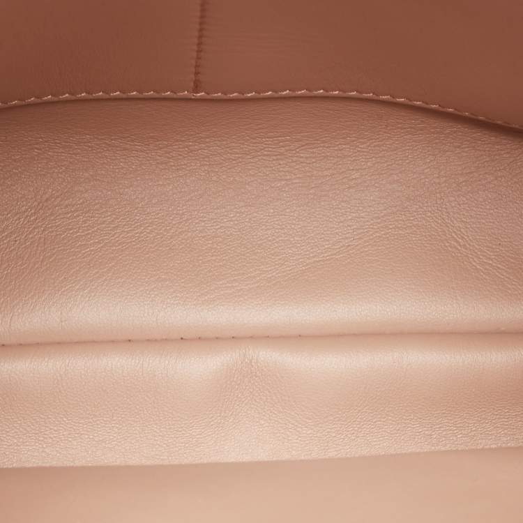 Pre Owned Valentino Rose Cannelle Leather Medium Roman Stud Top Handle Bag