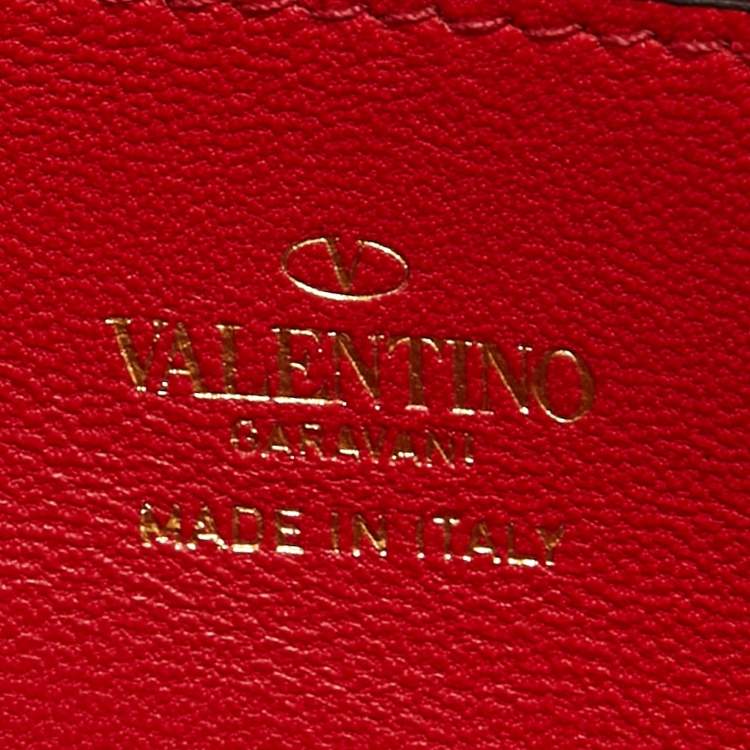 Pre Owned Valentino Black Leather Rockstud Alcove Box Top Handle Bag