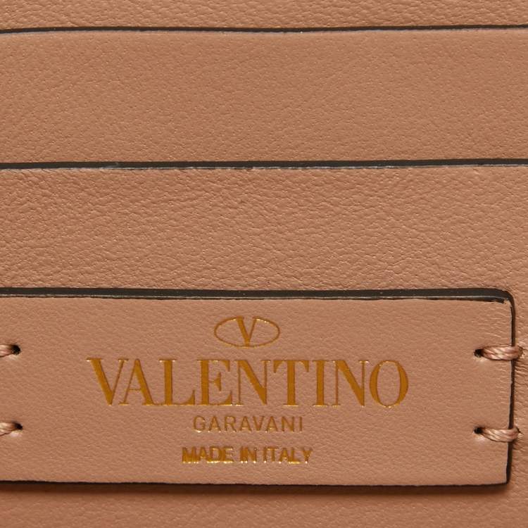 Pre Owned Valentino Gold Leather Roman Stud Clutch