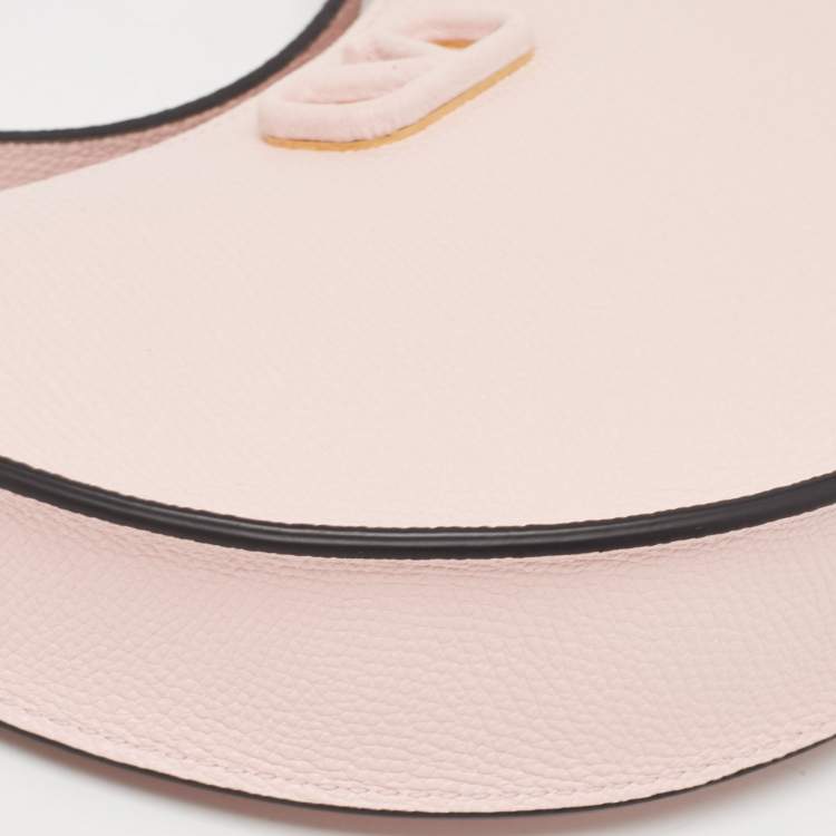 Pre Owned Valentino Pink Leather Mini VLogo Hobo