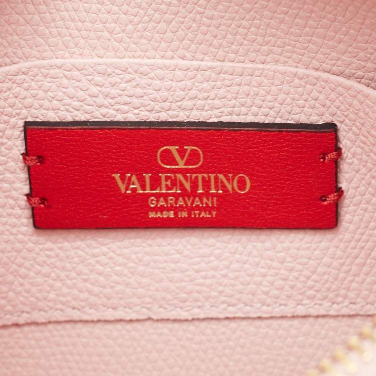 Pre Owned Valentino Pink Leather Mini VLogo Hobo