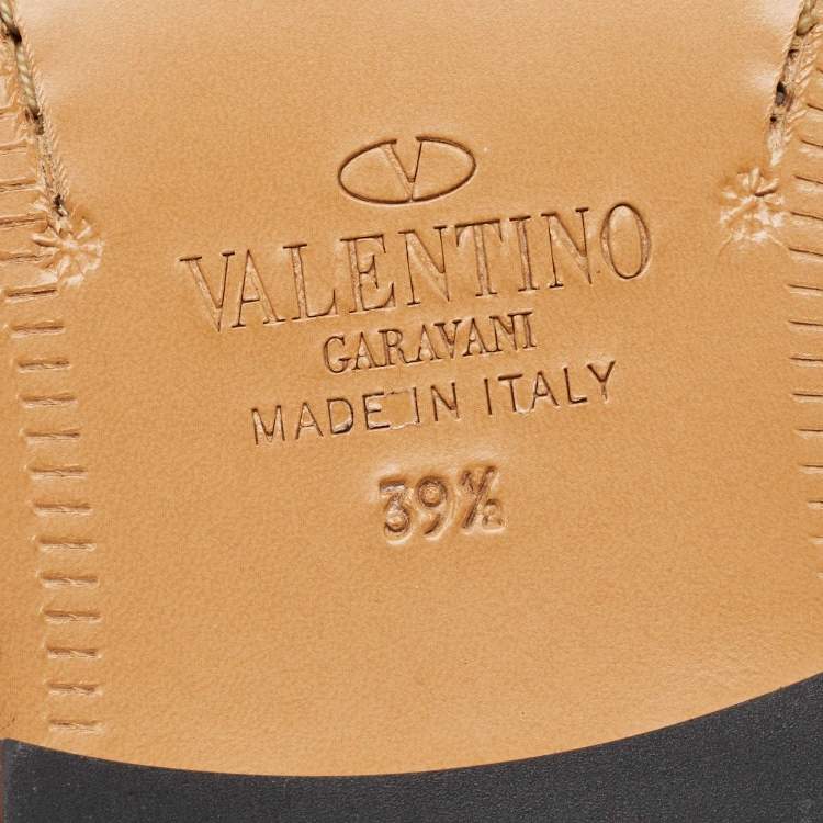 Pre Owned Valentino Black Leather Lace Up Derby Size 39.5