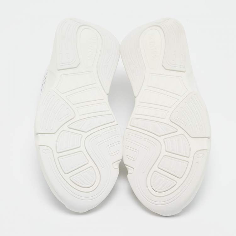 Pre Owned Valentino White Mesh True Actress Sneakers Size 39