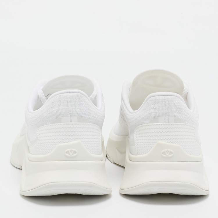 Pre Owned Valentino White Mesh True Actress Sneakers Size 39