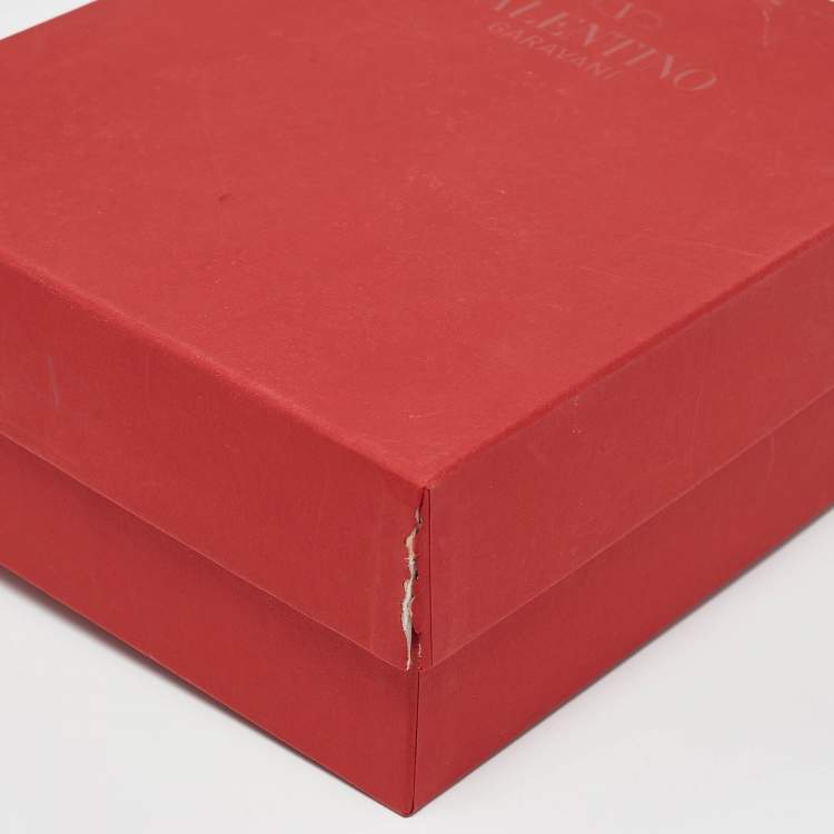 Pre Owned Valentino Pink Leather Rockstud Caged Pumps Size 40.5