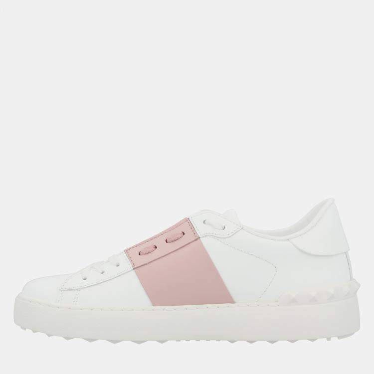Pre Owned Valentino Open EU 38 Multicolored Calf Leather Sneaker