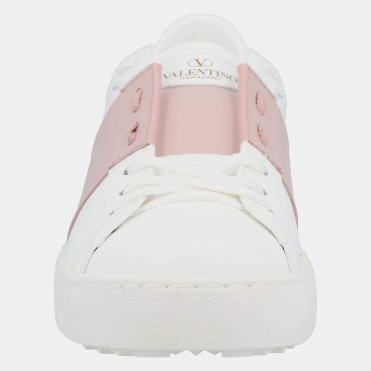 Pre Owned Valentino Open EU 38 Multicolored Calf Leather Sneaker