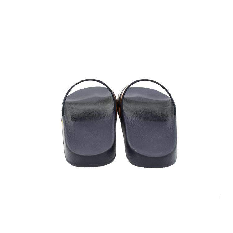 Pre Owned Valentino Marine Blue/Orange Rubber Camouflage Slides Size 42