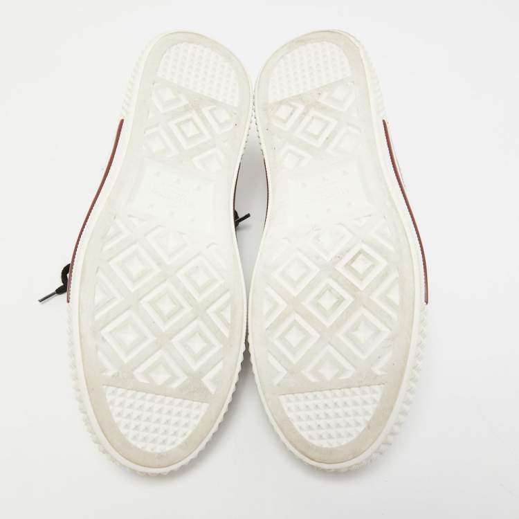 Pre Owned Valentino Multicolor Printed Canvas Butterfly Sneakers Size 40