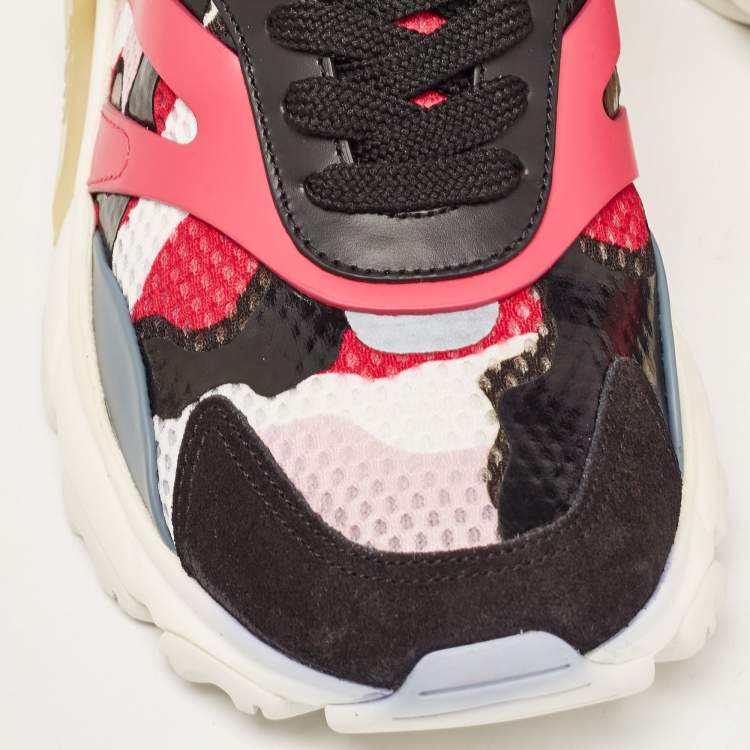 مملوكة مسبقًا Valentino Multicolor Camouflage Mesh Bounce Sneakers Size 40