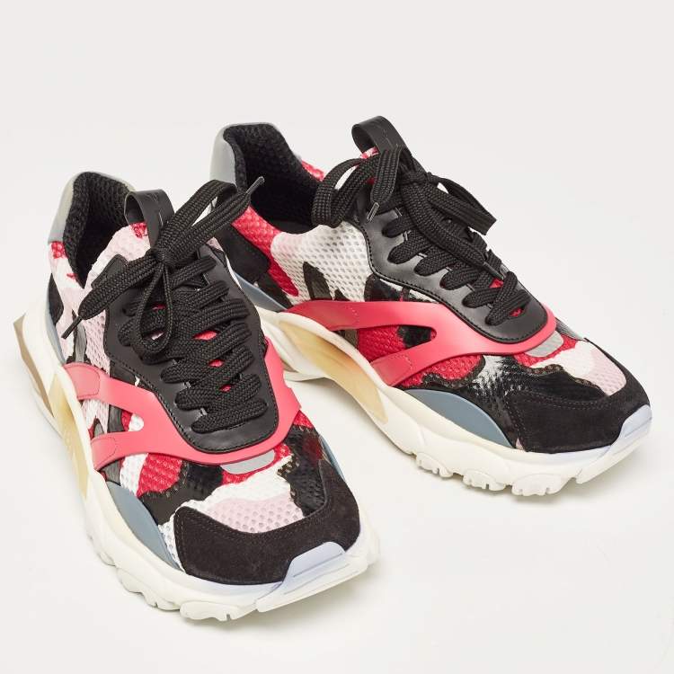 مملوكة مسبقًا Valentino Multicolor Camouflage Mesh Bounce Sneakers Size 40