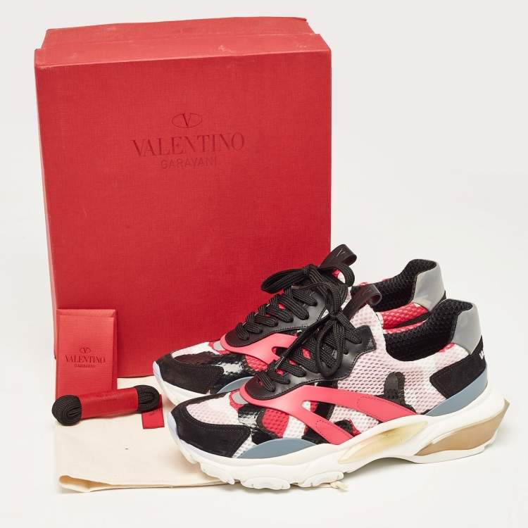 مملوكة مسبقًا Valentino Multicolor Camouflage Mesh Bounce Sneakers Size 40