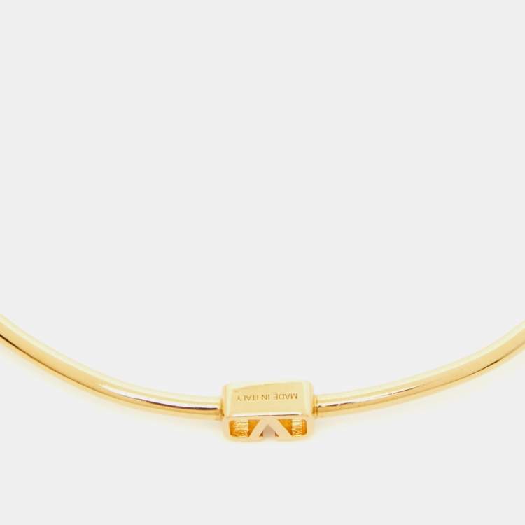 Pre Owned Valentino VLogo Gold Tone Bracelet