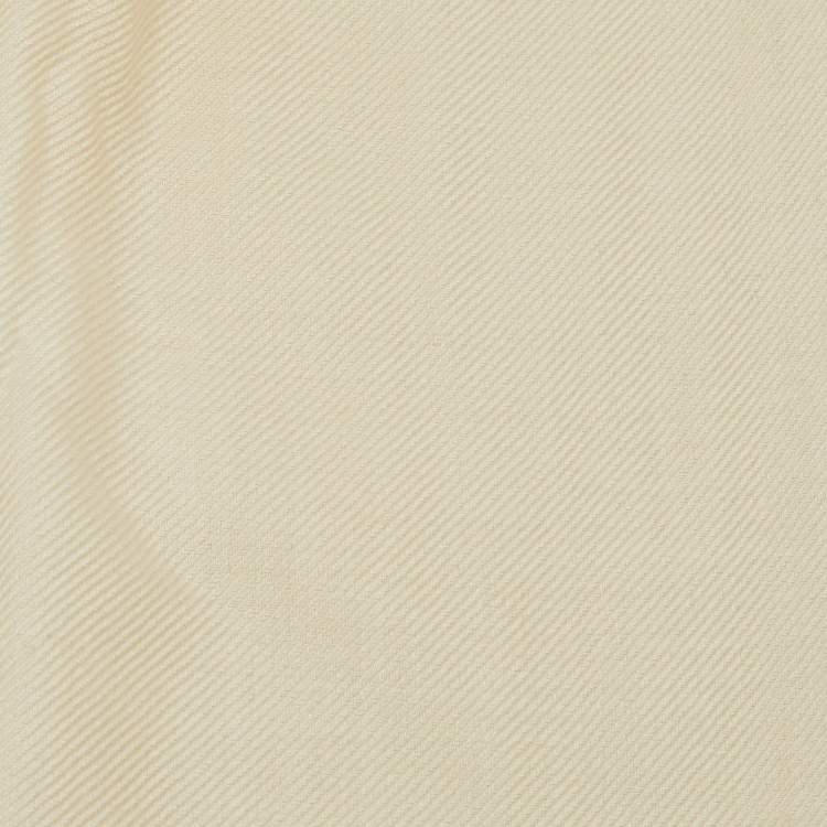 مملوكة مسبقًا Valentino Vintage Cream Cashmere & Silk Scarf
