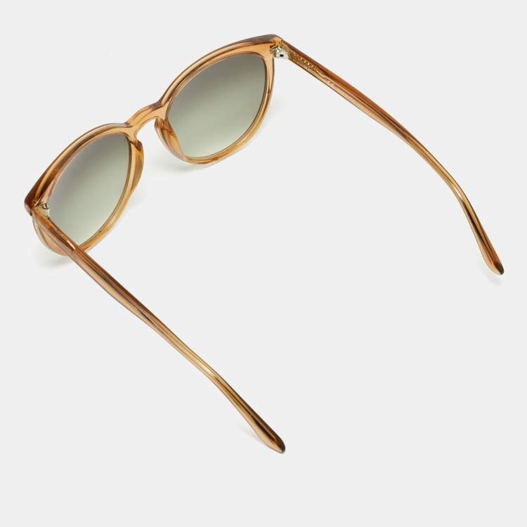 Pre Owned Valentino Brown Gradient V726S Round Sunglasses