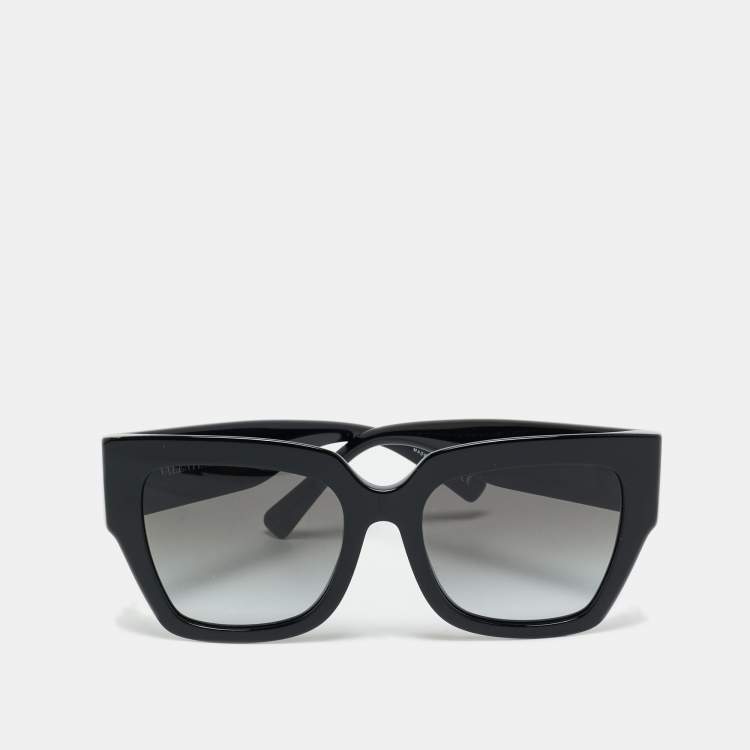 Pre Owned Valentino Black Gradient VA 4082 Vlogo Square Sunglasses
