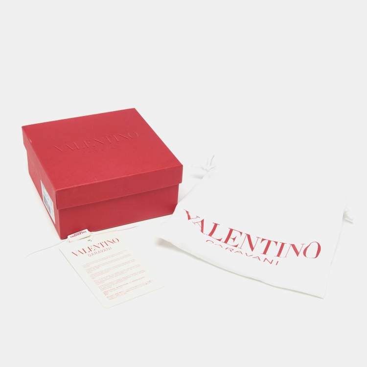 Pre Owned Valentino Purple/Old Rose Leather One Stud Reversible Belt 75CM