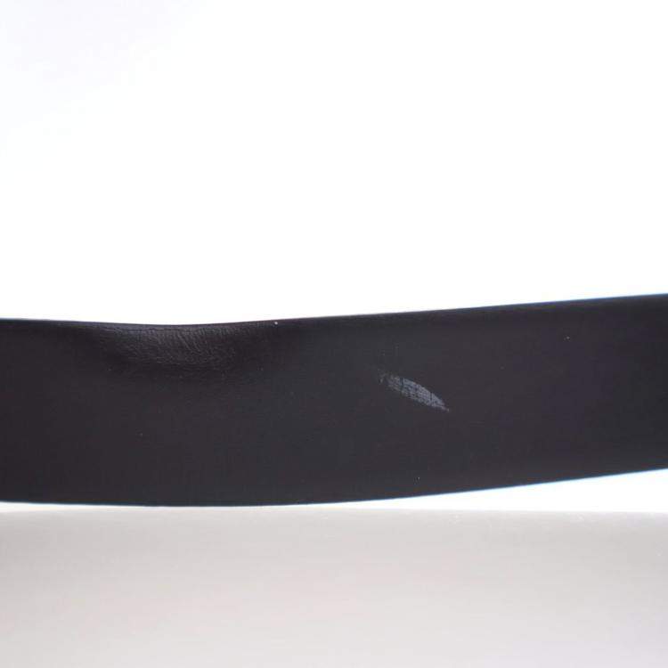 Pre Owned Valentino Calfskin VLogo Belt Sz 90/36