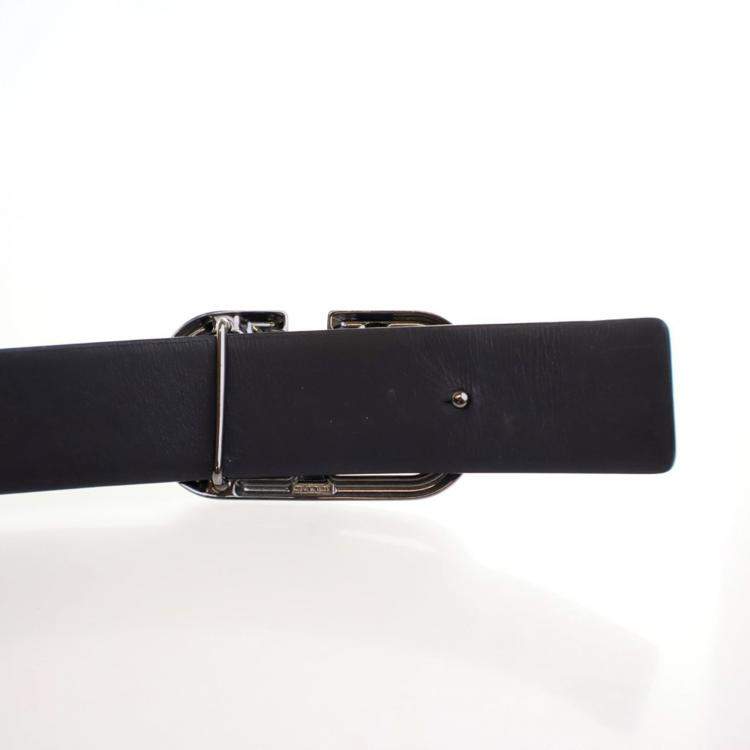 Pre Owned Valentino Calfskin VLogo Belt Sz 90/36