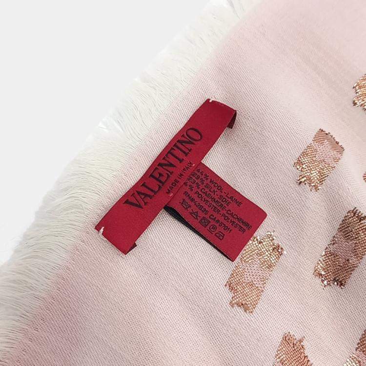 Pre Owned Valentino Wool Pink muffler