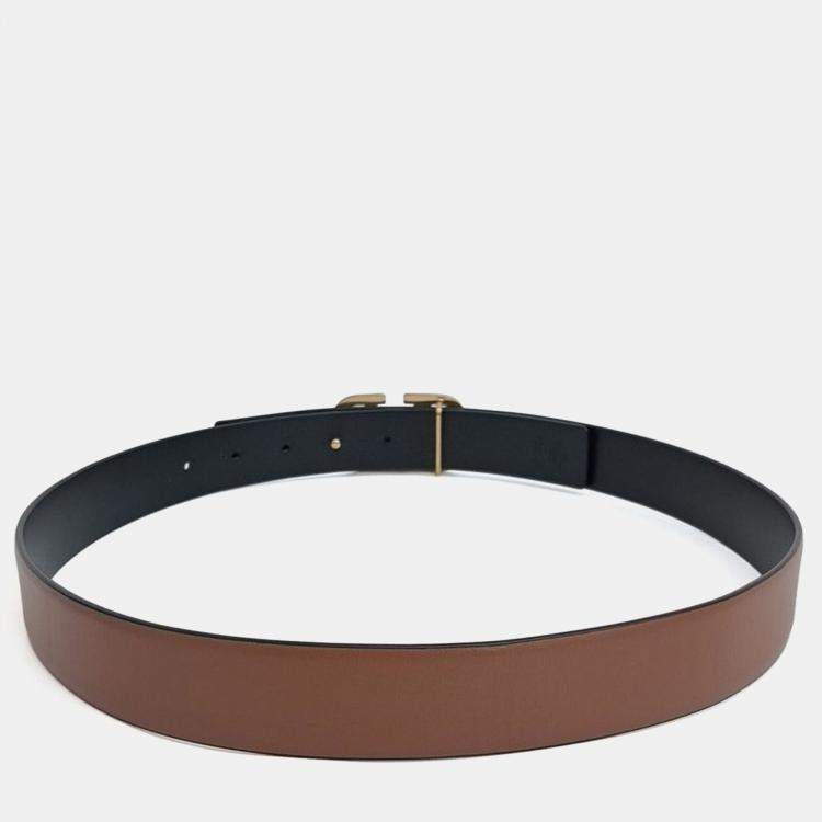 Pre Owned Valentino V-logo reversible belt