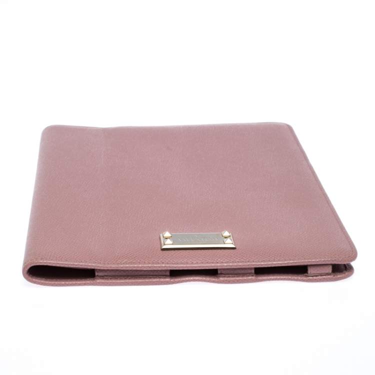 Pre Owned Valentino Light Pink Leather iPad Cover