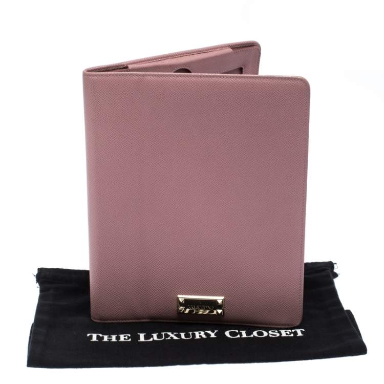 Pre Owned Valentino Light Pink Leather iPad Cover