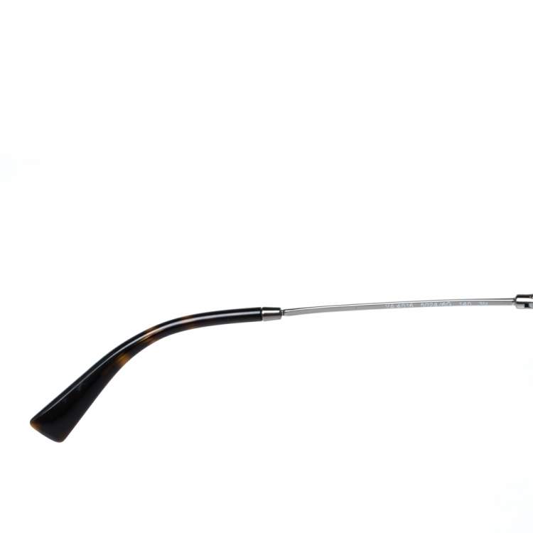 Pre Owned Valentino Clear/ Grey Mirrored VA4016 Single Lens Sunglasses