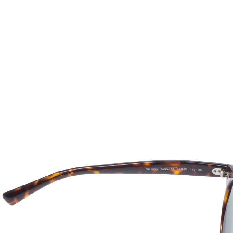 Pre Owned Valentino Havana/Smoke Green VA4009 Round Sunglasses