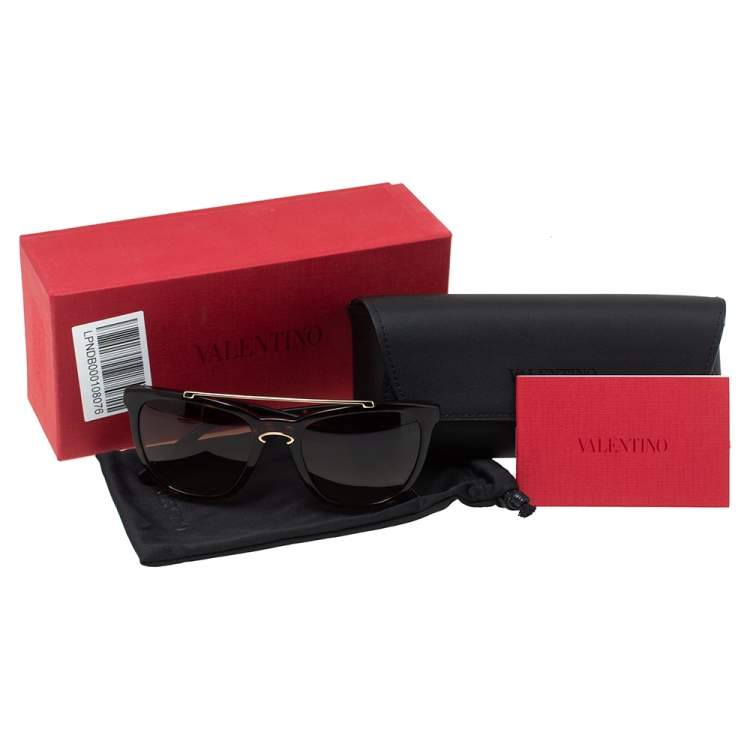 Pre Owned Valentino Tortoise/Brown Gradient VA4002 Square Sunglasses