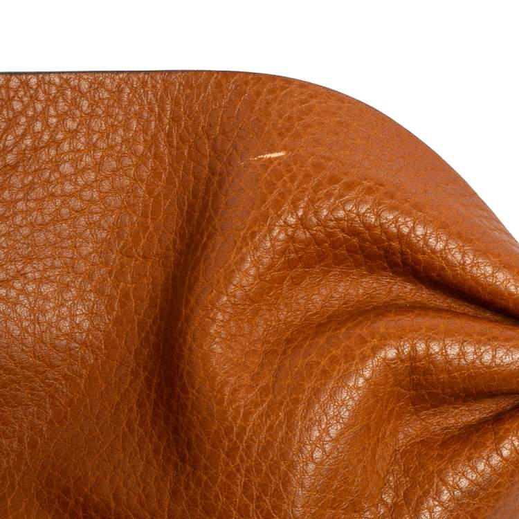 Pre Owned Valentino Brown Leather Bow Waist Belt 80CM