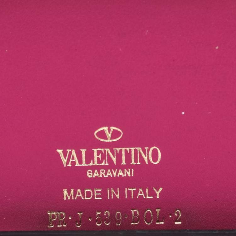 Pre Owned Valentino Pink Leather Rockstud  Wristlet Phone Case