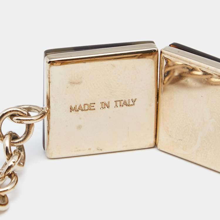 Pre Owned Valentino Brown Tortoiseshell Va Va Voom Bracelet