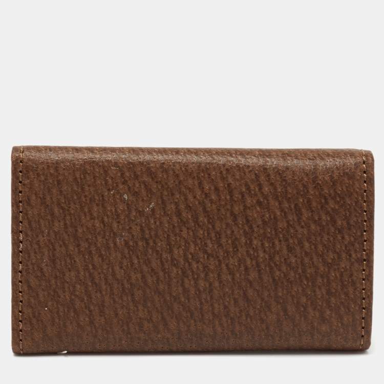 Pre Owned Valentino Brown Leather Key Holder