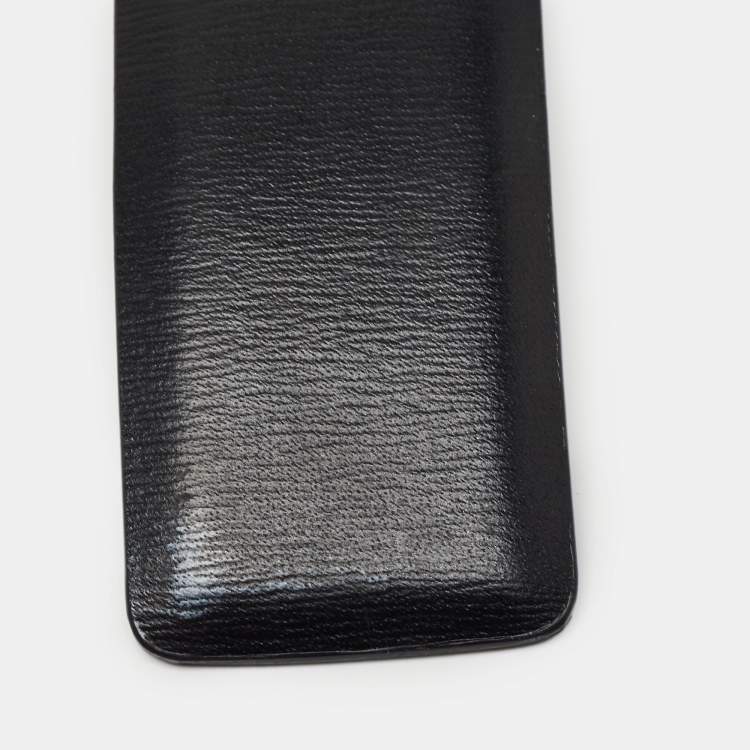 مملوكة مسبقًا Valentino Black Leather VLogo Reversible Belt 85CM