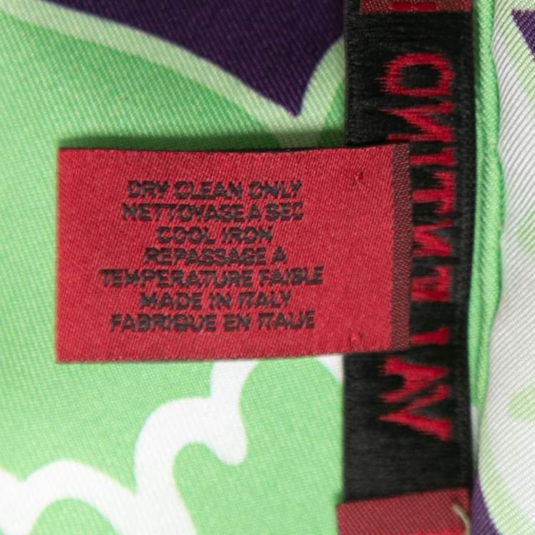 Pre Owned Valentino Multicolour Floral Print Silk Scarf 
