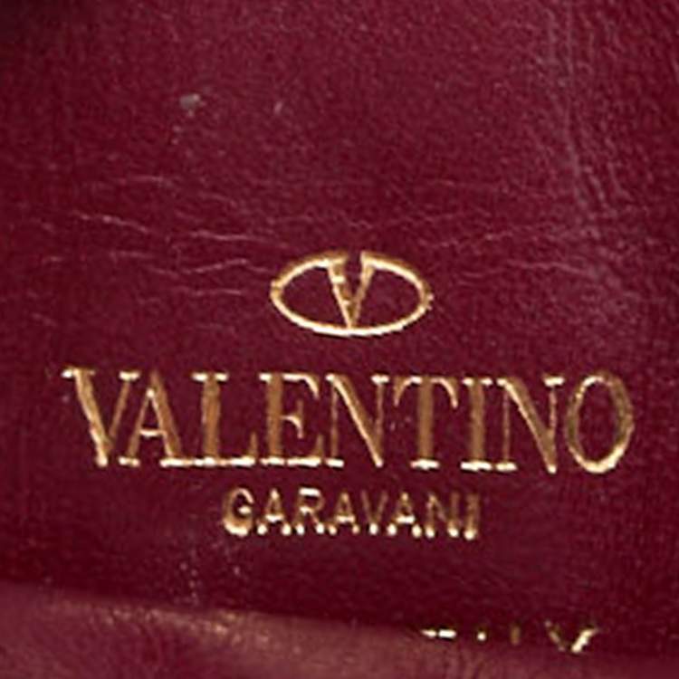 Pre Owned Valentino Tricolor V Print Fabric and Leather Flap Phone Cover