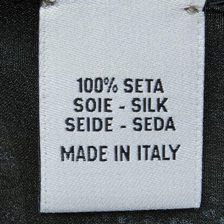 Pre Owned Valentino Black Rose Printed Silk Scarf