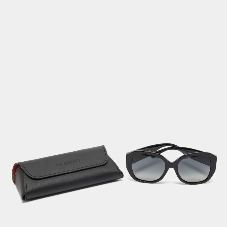 Pre Owned Valentino Black Gradient VA4079 Square Sunglasses